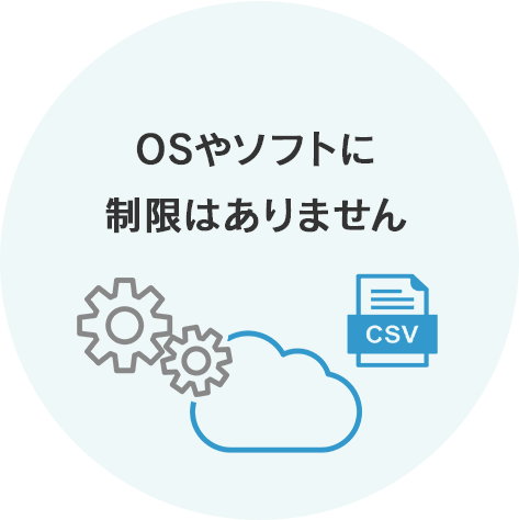 OSやソフトに制限はありません