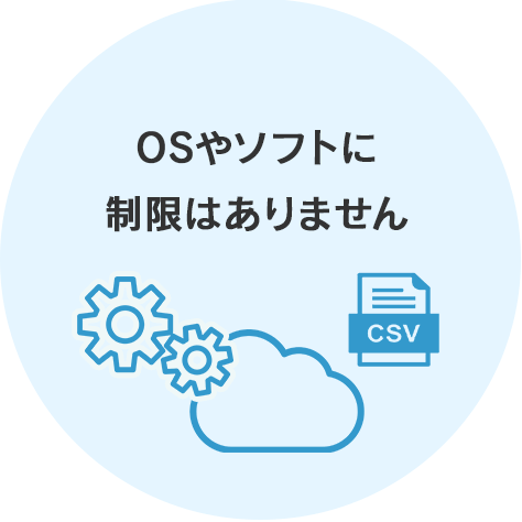 OSやソフトに制限はありません