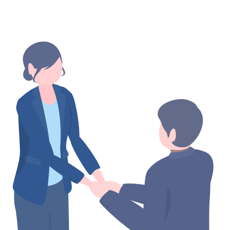 お客様と手を取り合い心のこもった信頼関係を築きます