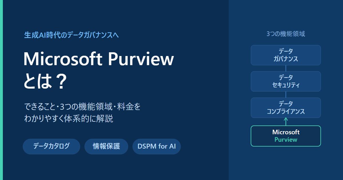 Microsoft Purviewとは？できることと3つの機能領域・料金をわかりやすく解説